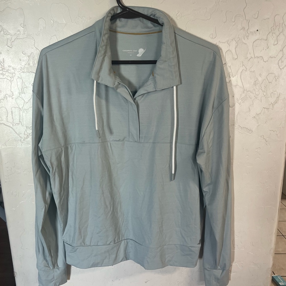Women's Light Blue Pullover Jacket